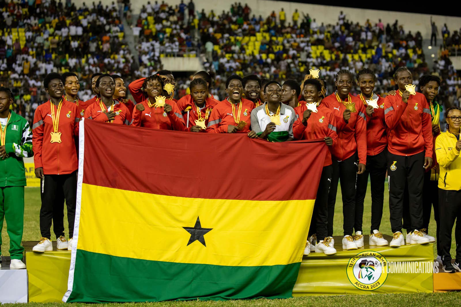 Victory Reigns: Ghana's Black Princesses Crowned Champions of the Women's Football Tournament at the 13th African Games!