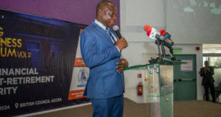 Dr. Amewu speaking at the vol. 2 of the MIG Business Forum 2024